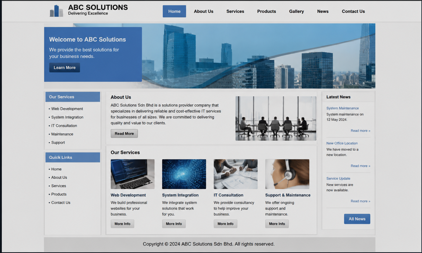 Existing Website