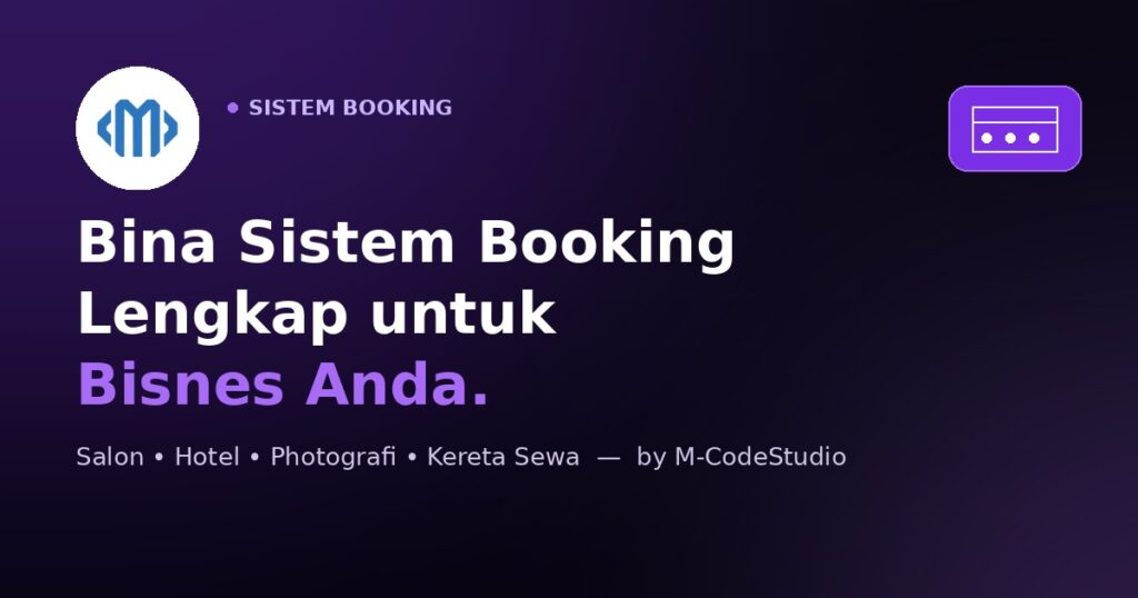 M-CodeStudio booking system social share image